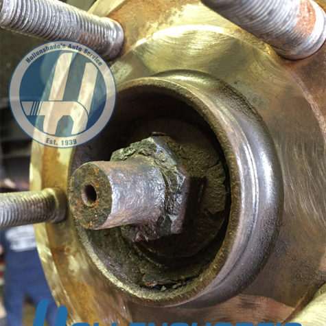 Axle nut corroded threads