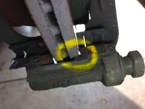 brake pad hardware rubbing